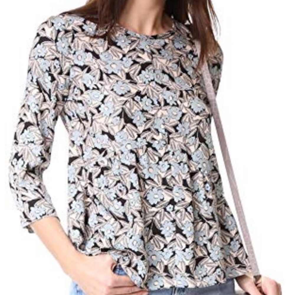 Rebecca Taylor Bijou Silk Floral print top